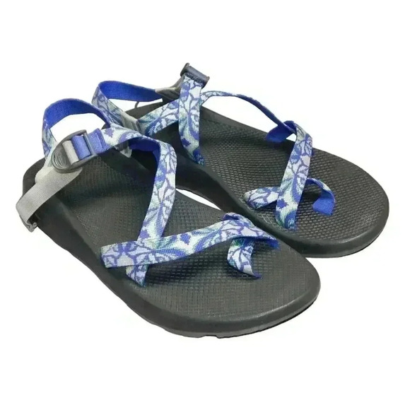 Chaco Z/2 Men's Sandals Ultraviolet Classic Blue Petal Shoes Toe Loop - Picture 1 of 11